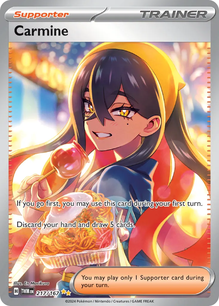 Carmine — Twilight Masquerade 217 Pokémon card