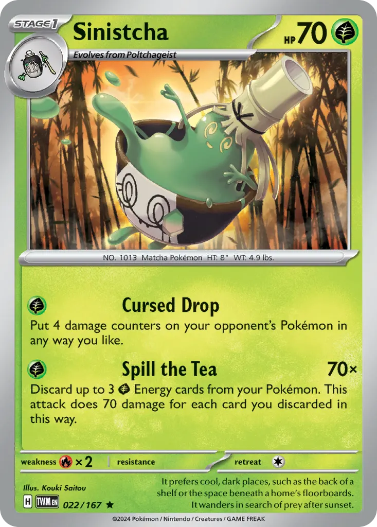 Sinistcha — Twilight Masquerade 22 Pokémon card