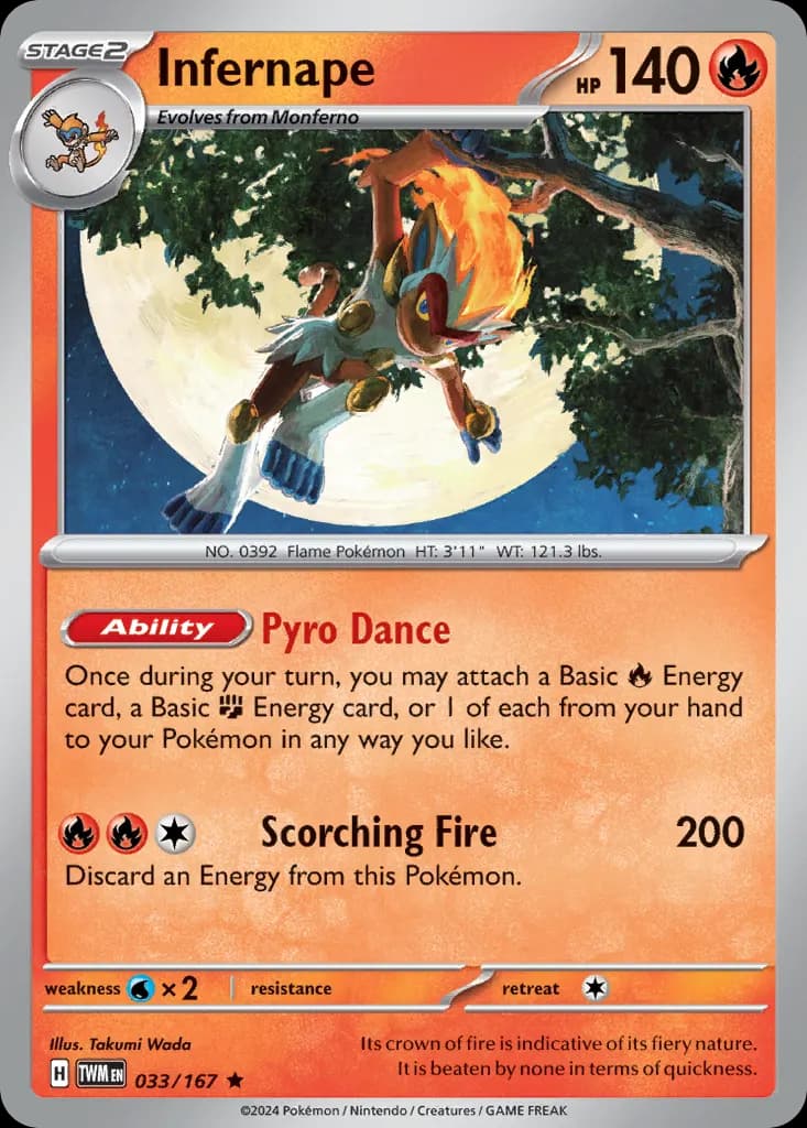 Infernape — Twilight Masquerade 33 Pokémon card