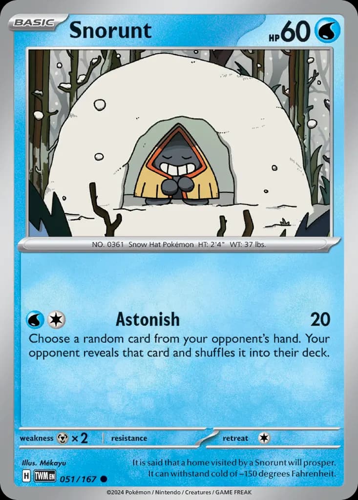 Snorunt — Twilight Masquerade 51 Pokémon card