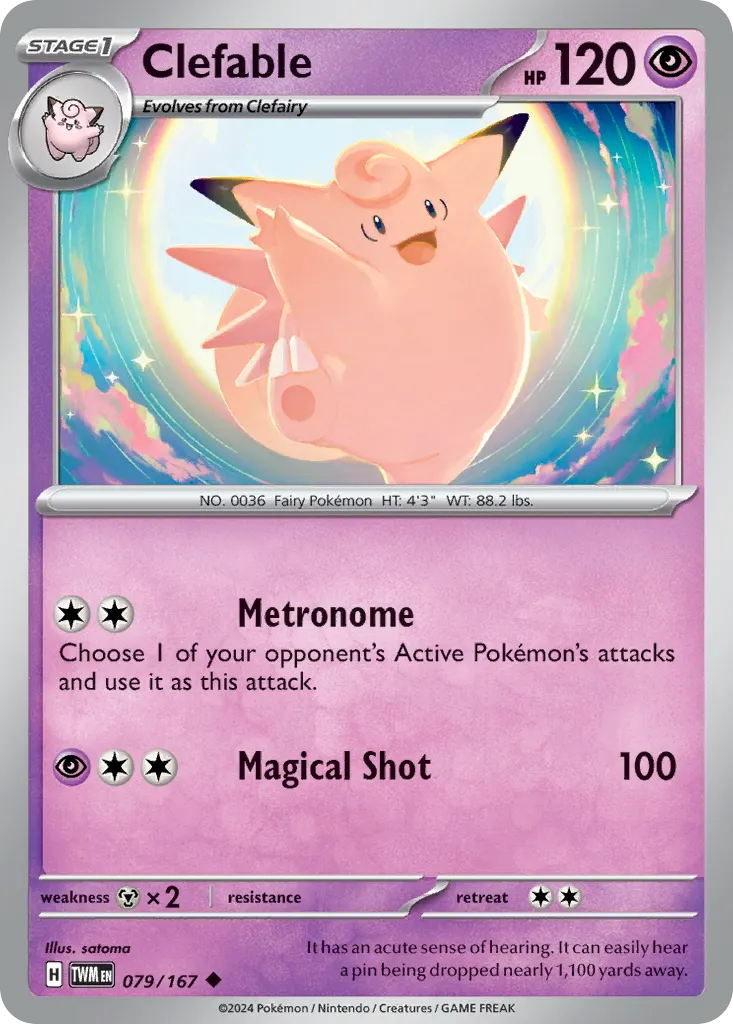 Clefable — Twilight Masquerade 79 Pokémon card
