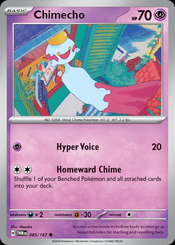 Chimecho — Twilight Masquerade 85 Pokémon card