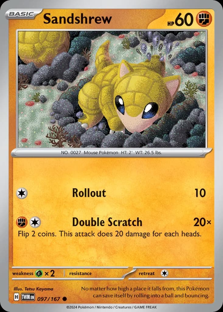Sandshrew — Twilight Masquerade 97 Pokémon card
