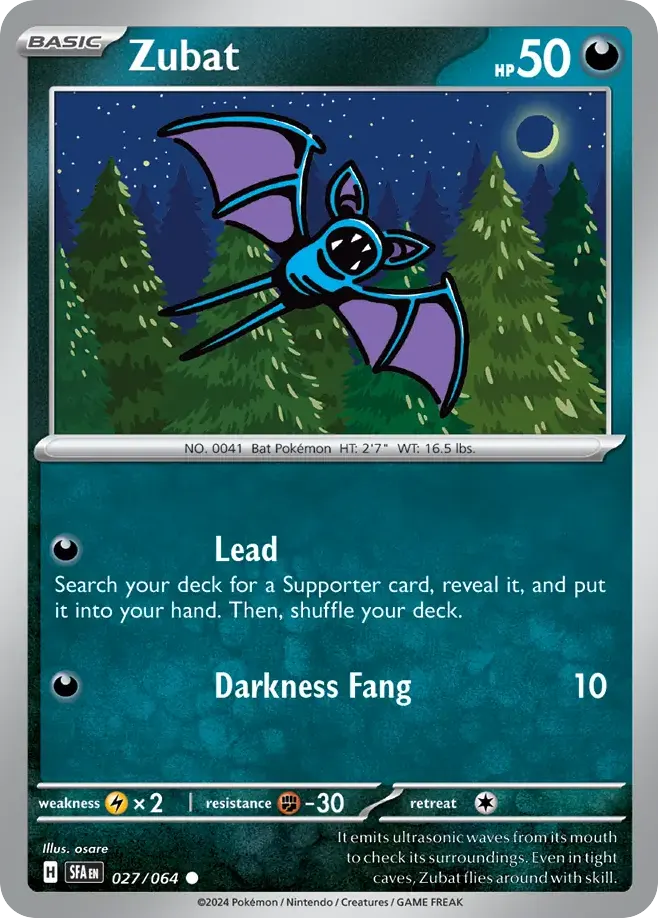 Zubat — Shrouded Fable 27 Pokémon card