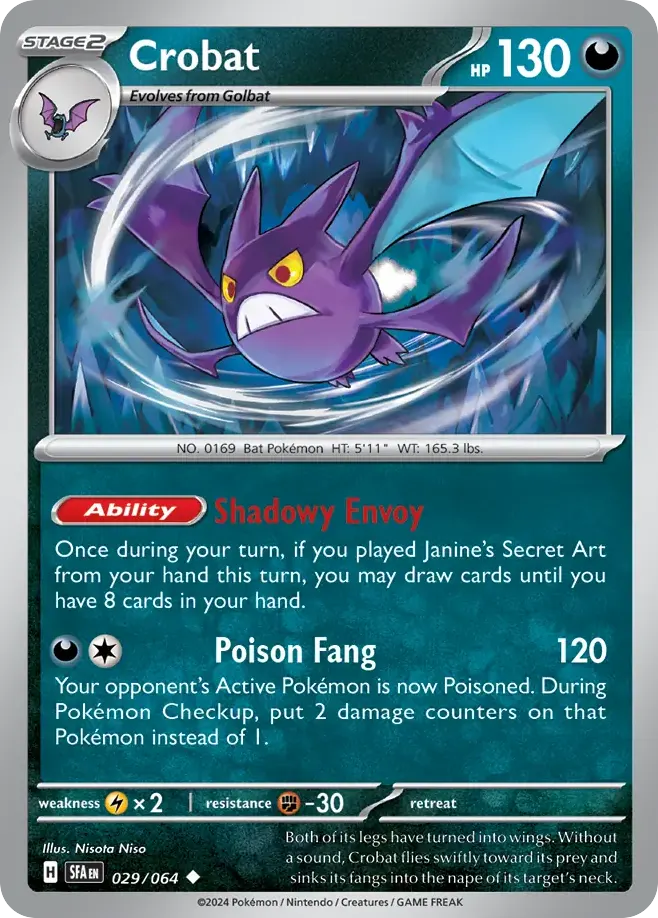 Crobat — Shrouded Fable 29 Pokémon card