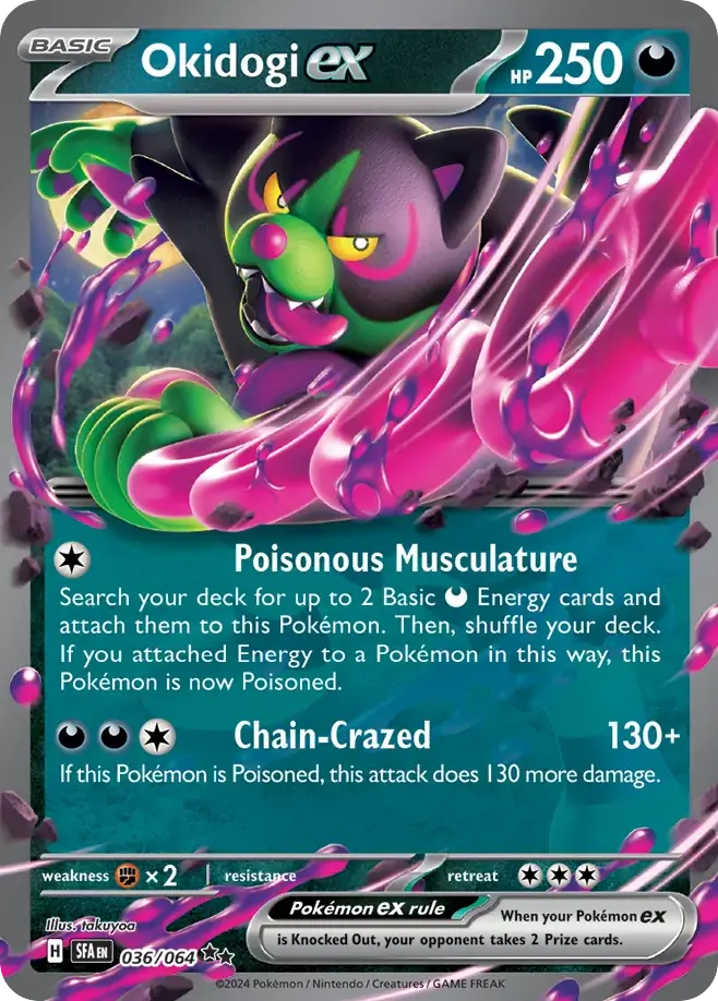 Okidogi ex — Shrouded Fable 36 Pokémon card