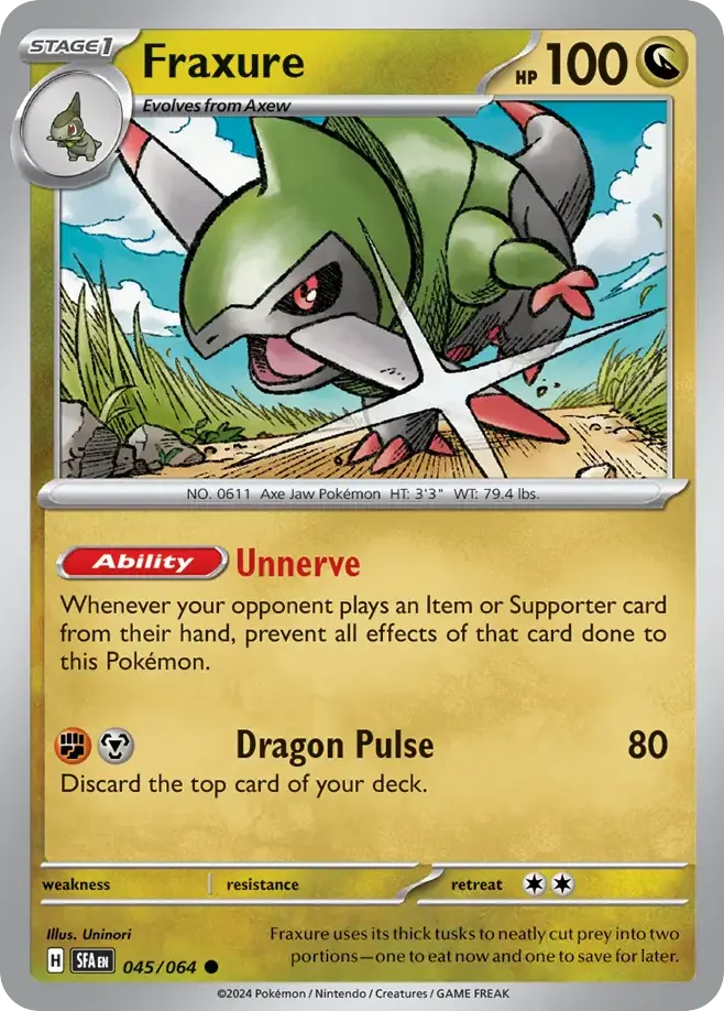 Fraxure — Shrouded Fable 45 Pokémon card