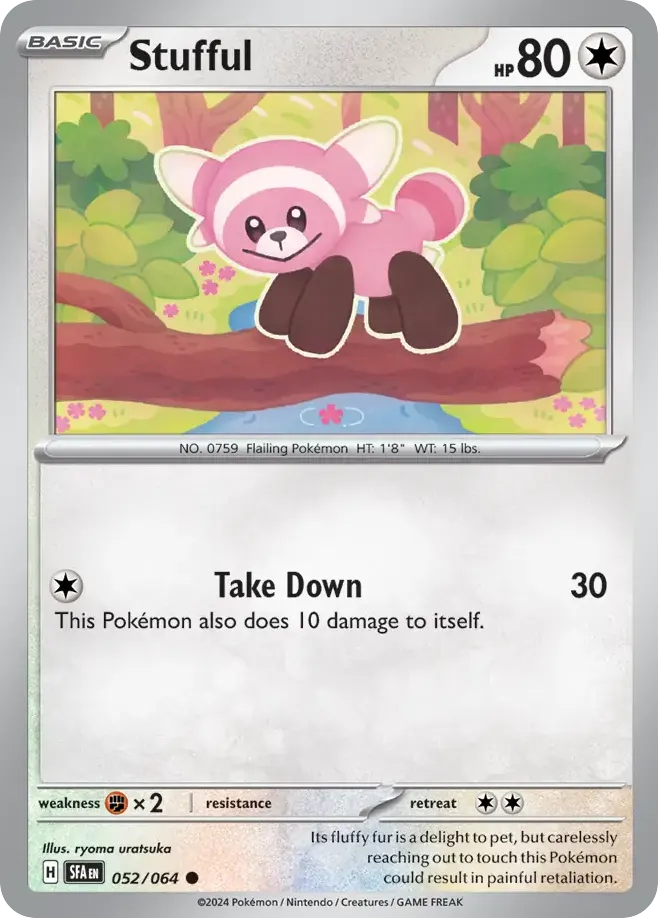 Stufful — Shrouded Fable 52 Pokémon card