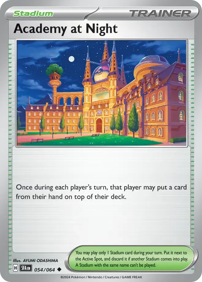Academy at Night — Shrouded Fable 54 Pokémon card