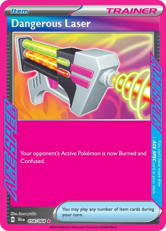Dangerous Laser — Shrouded Fable 58 Pokémon card