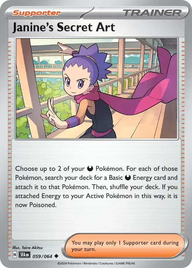 Janine's Secret Art — Shrouded Fable 59 Pokémon card