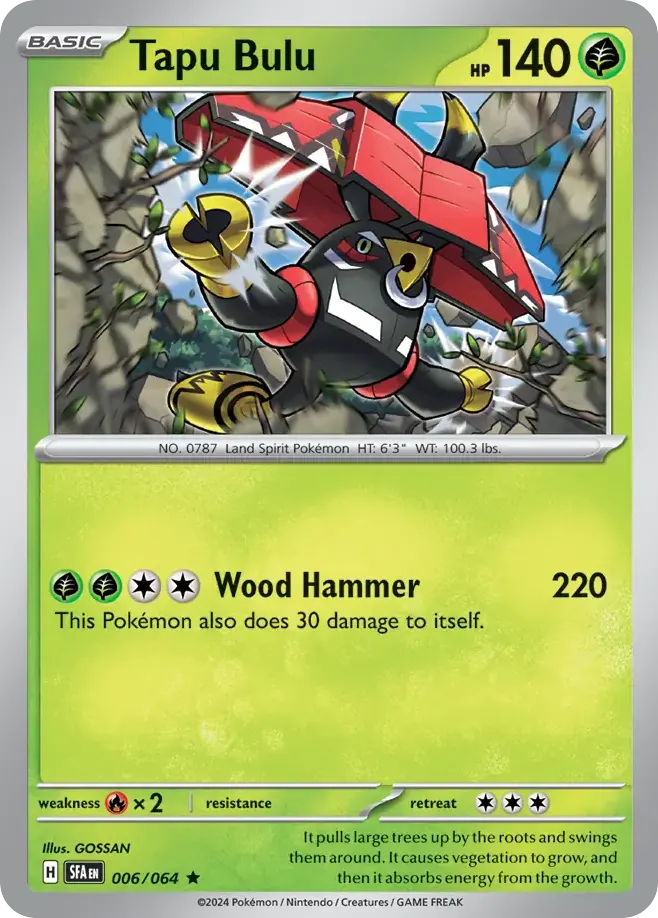 Tapu Bulu — Shrouded Fable 6 Pokémon card