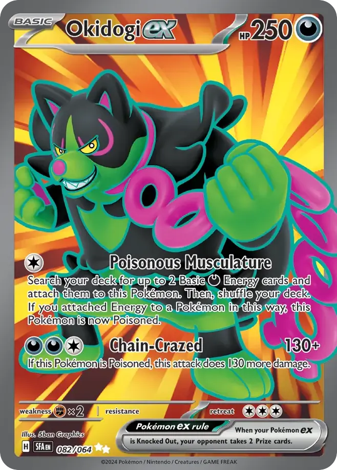 Okidogi ex — Shrouded Fable 82 Pokémon card