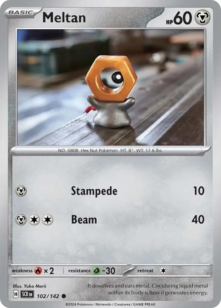 Meltan — Stellar Crown 102 Pokémon card