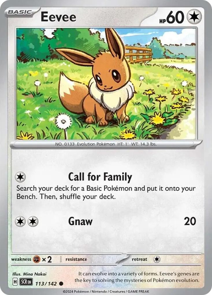 Eevee — Stellar Crown 113 Pokémon card