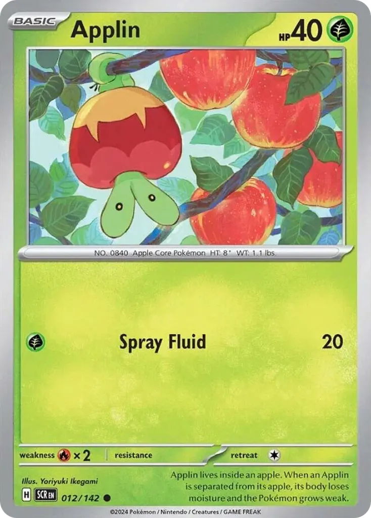 Applin — Stellar Crown 12 Pokémon card