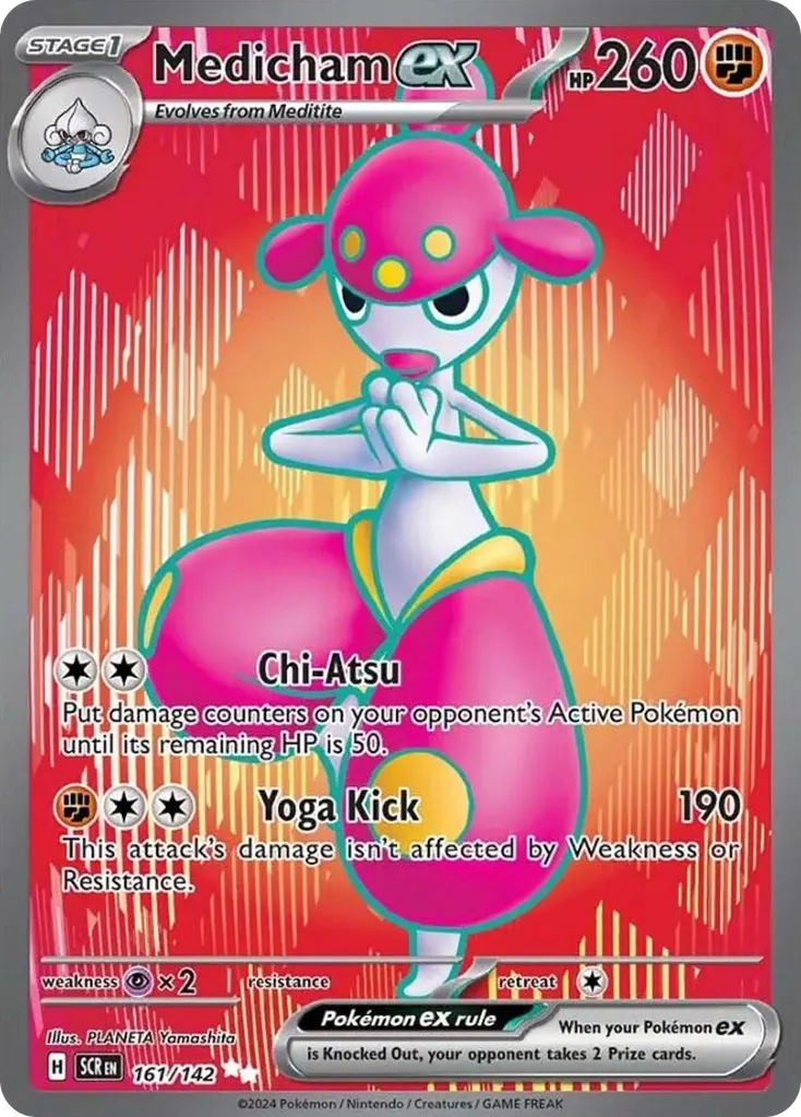 Medicham ex — Stellar Crown 161 Pokémon card