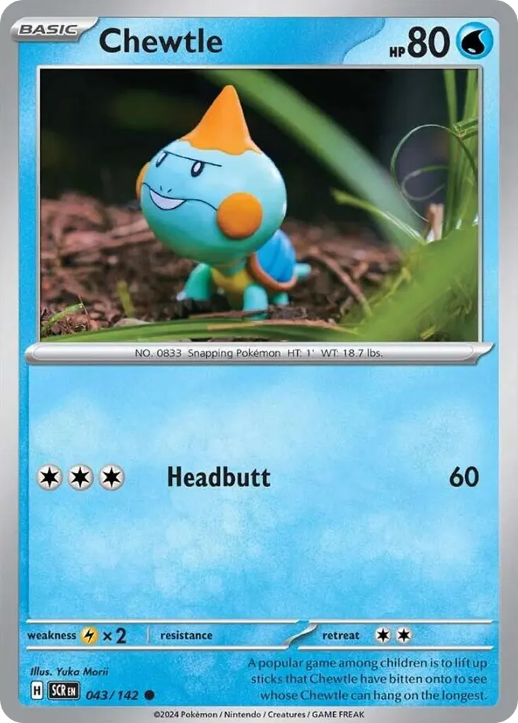 Chewtle — Stellar Crown 43 Pokémon card