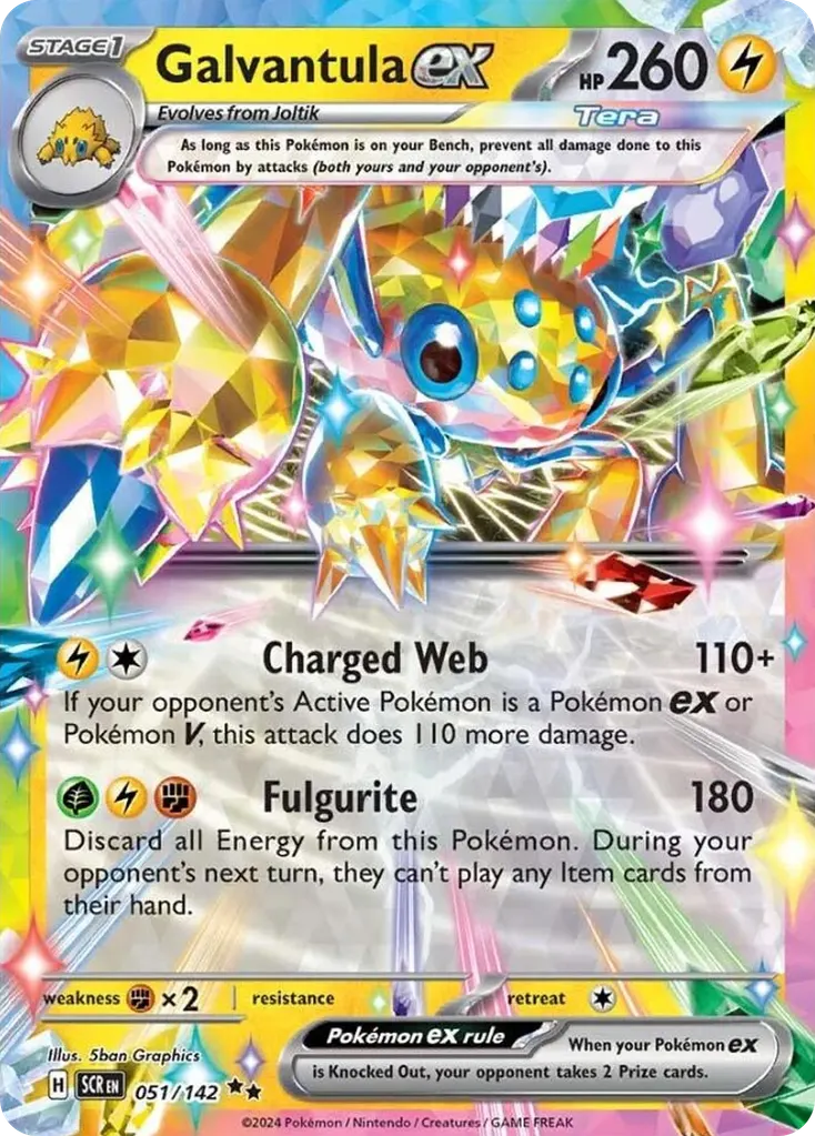 Galvantula ex — Stellar Crown 51 Pokémon card