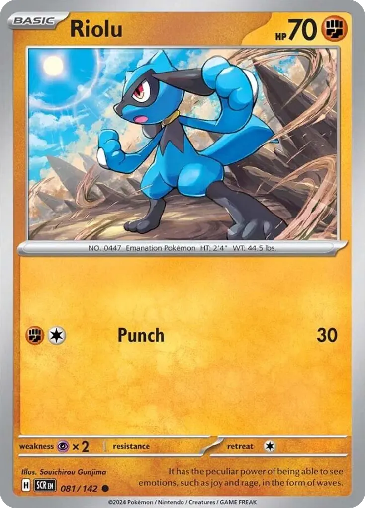 Riolu — Stellar Crown 81 Pokémon card