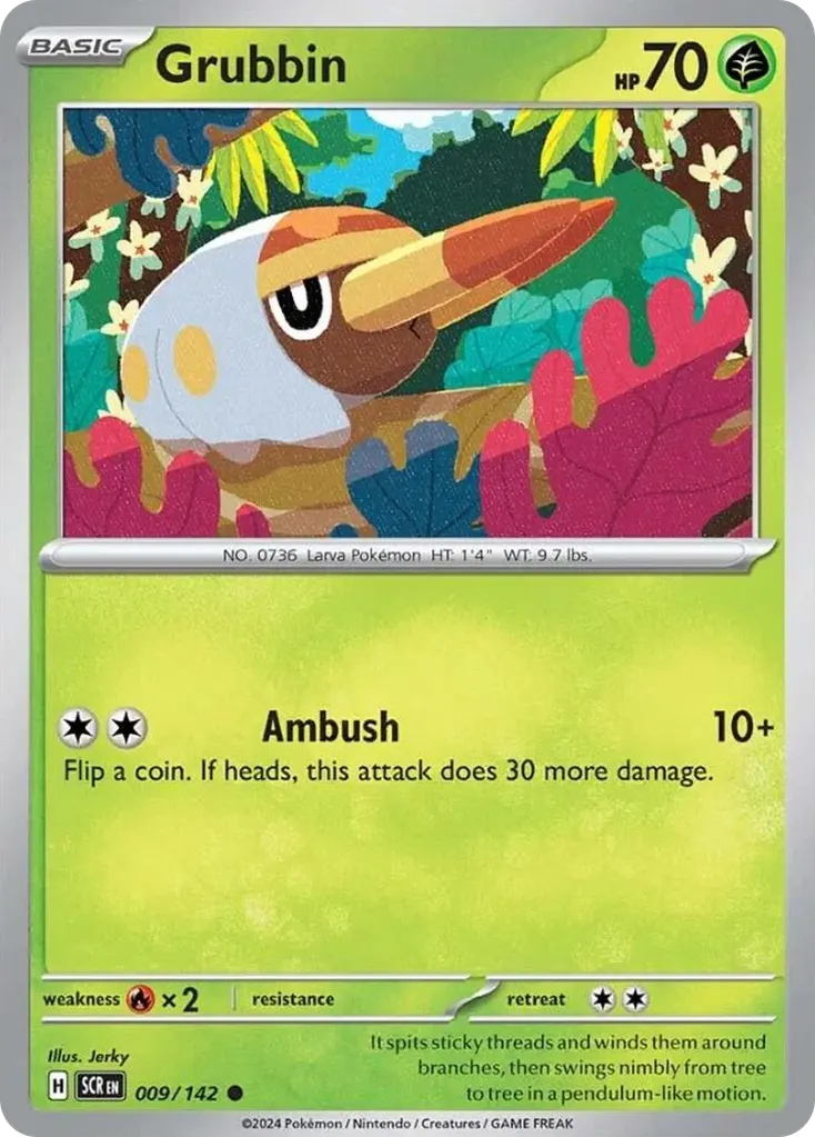 Grubbin — Stellar Crown 9 Pokémon card