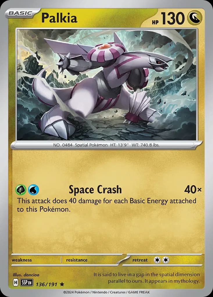 Palkia — Surging Sparks 136 Pokémon card