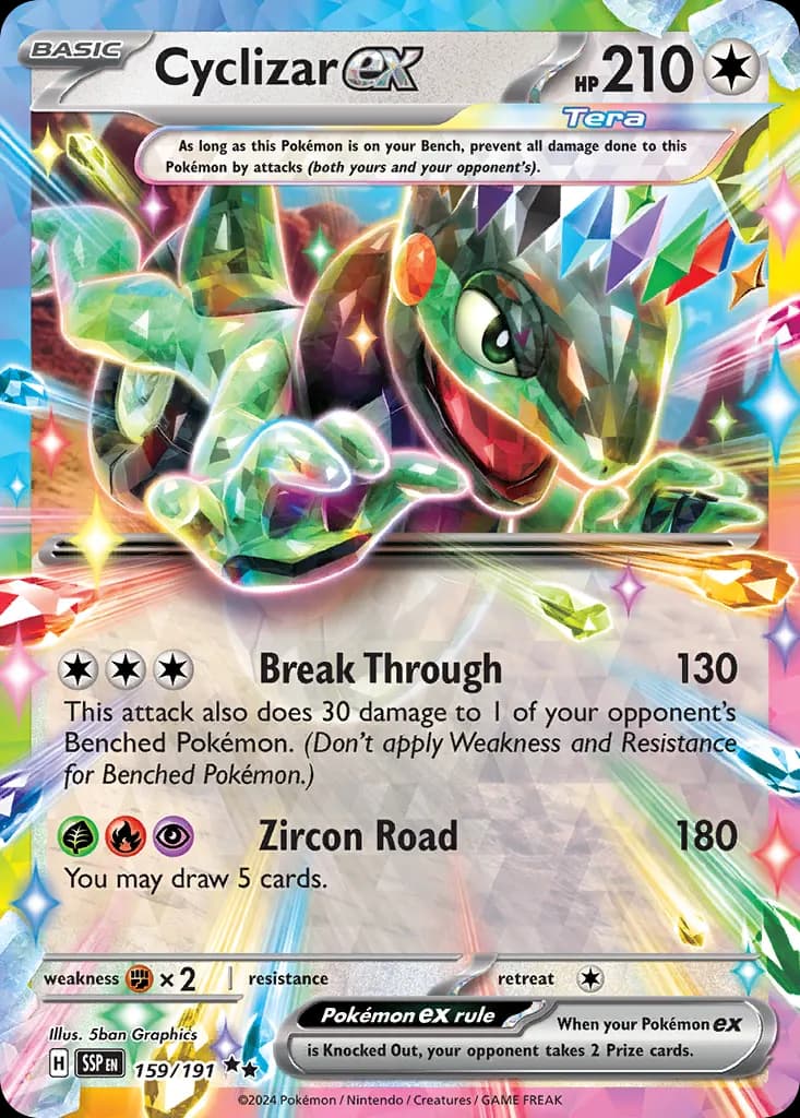 Cyclizar ex — Surging Sparks 159 Pokémon card