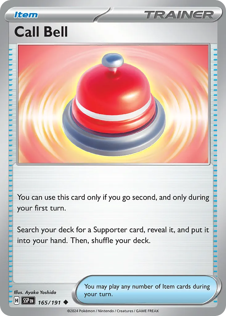 Call Bell — Surging Sparks 165 Pokémon card