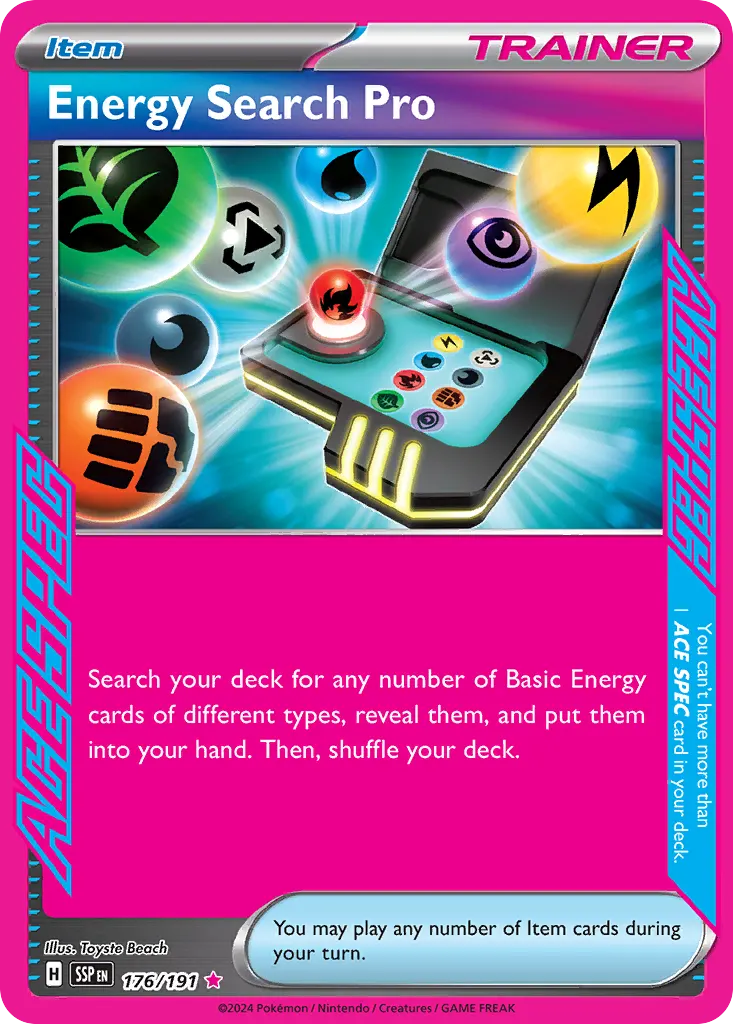 Energy Search Pro — Surging Sparks 176 Pokémon card