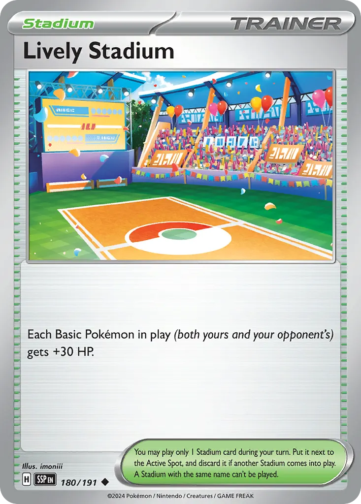 Lively Stadium — Surging Sparks 180 Pokémon card