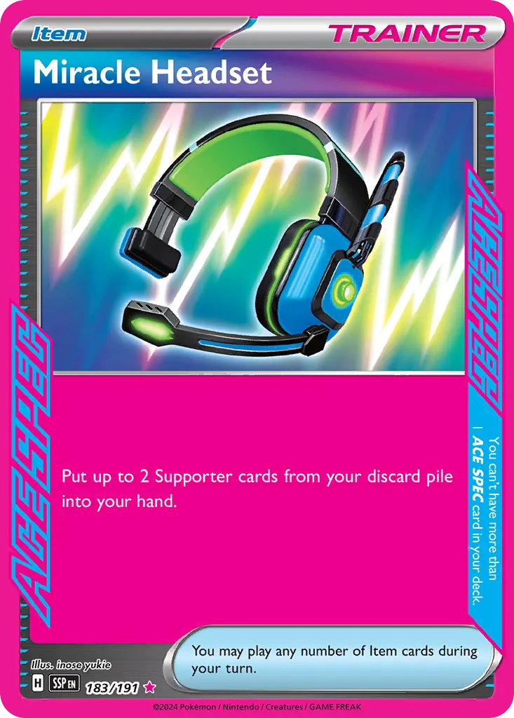 Miracle Headset — Surging Sparks 183 Pokémon card