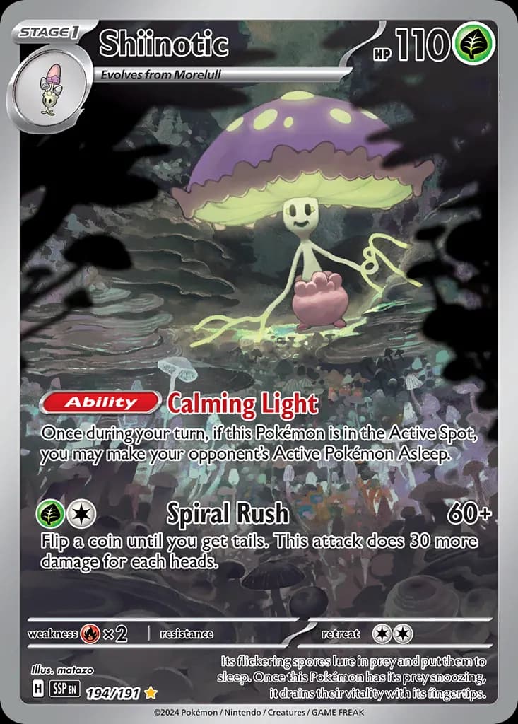 Shiinotic — Surging Sparks 194 Pokémon card