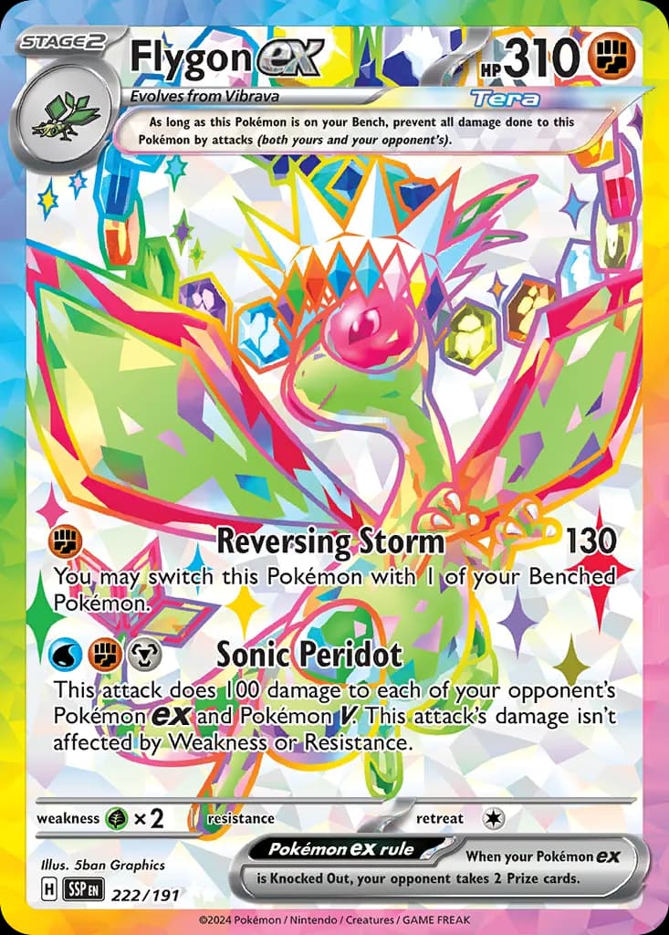 Flygon ex — Surging Sparks 222 Pokémon card