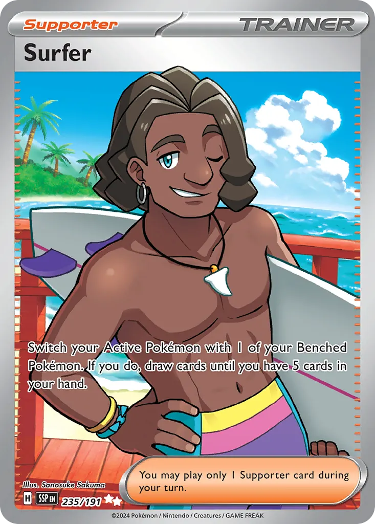 Surfer — Surging Sparks 235 Pokémon card