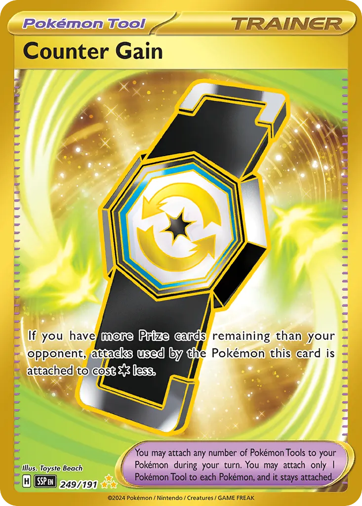 Counter Gain — Surging Sparks 249 Pokémon card