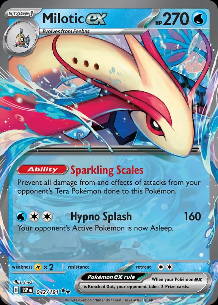 Milotic ex — Surging Sparks 42 Pokémon card