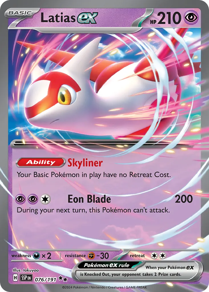 Latias ex — Surging Sparks 76 Pokémon card
