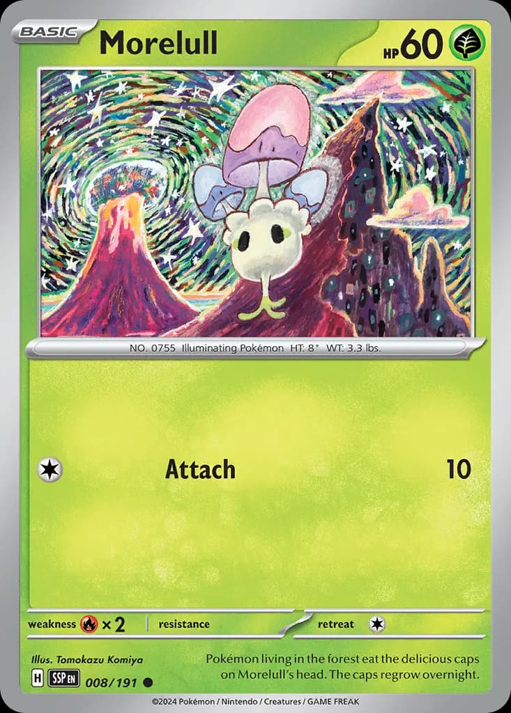 Morelull — Surging Sparks 8 Pokémon card
