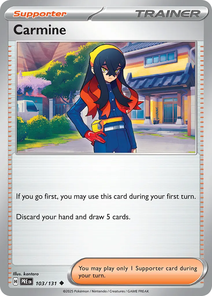 Carmine — Prismatic Evolutions 103 Pokémon card
