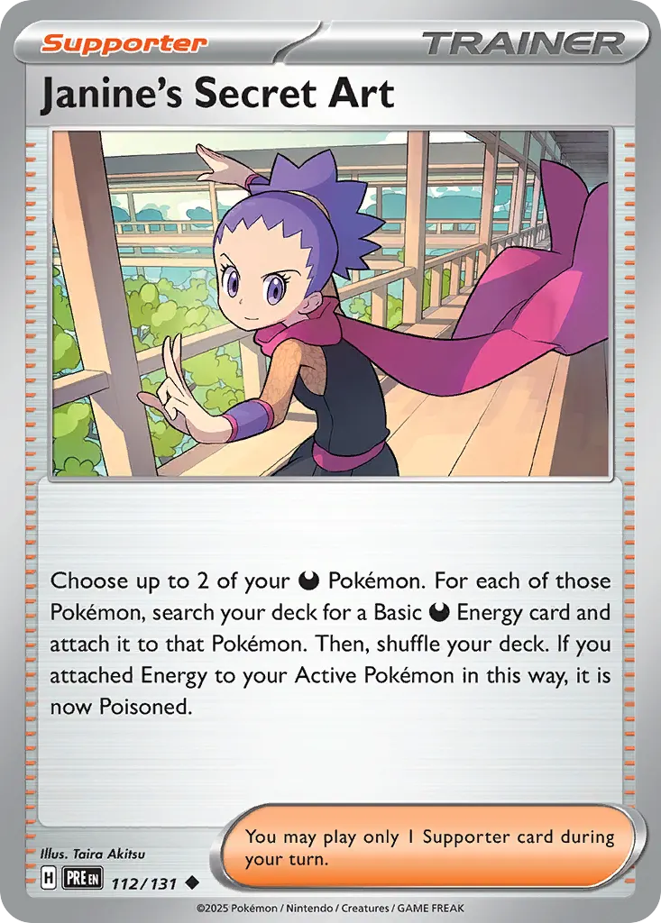 Janine's Secret Art — Prismatic Evolutions 112 Pokémon card