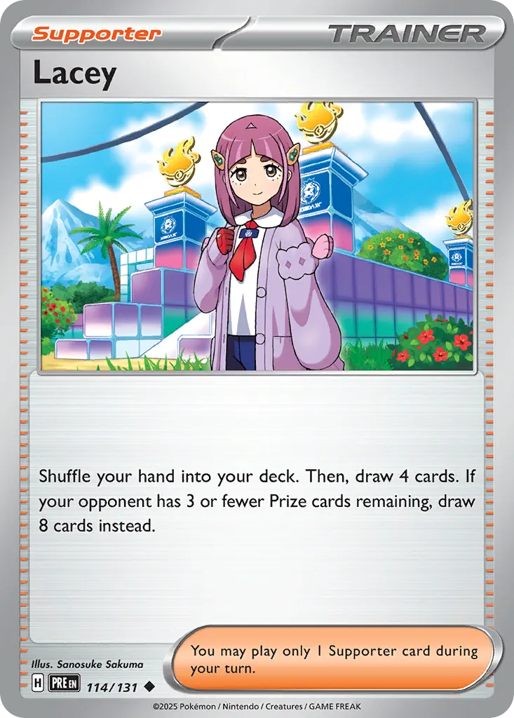 Lacey — Prismatic Evolutions 114 Pokémon card