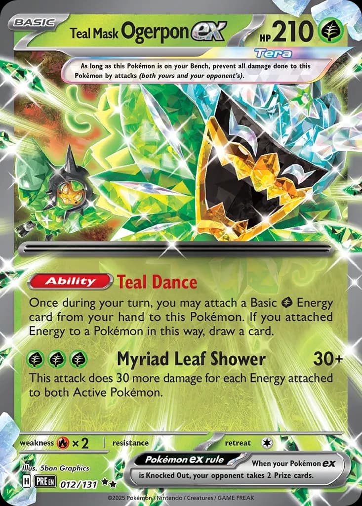 Teal Mask Ogerpon ex — Prismatic Evolutions 12 Pokémon card