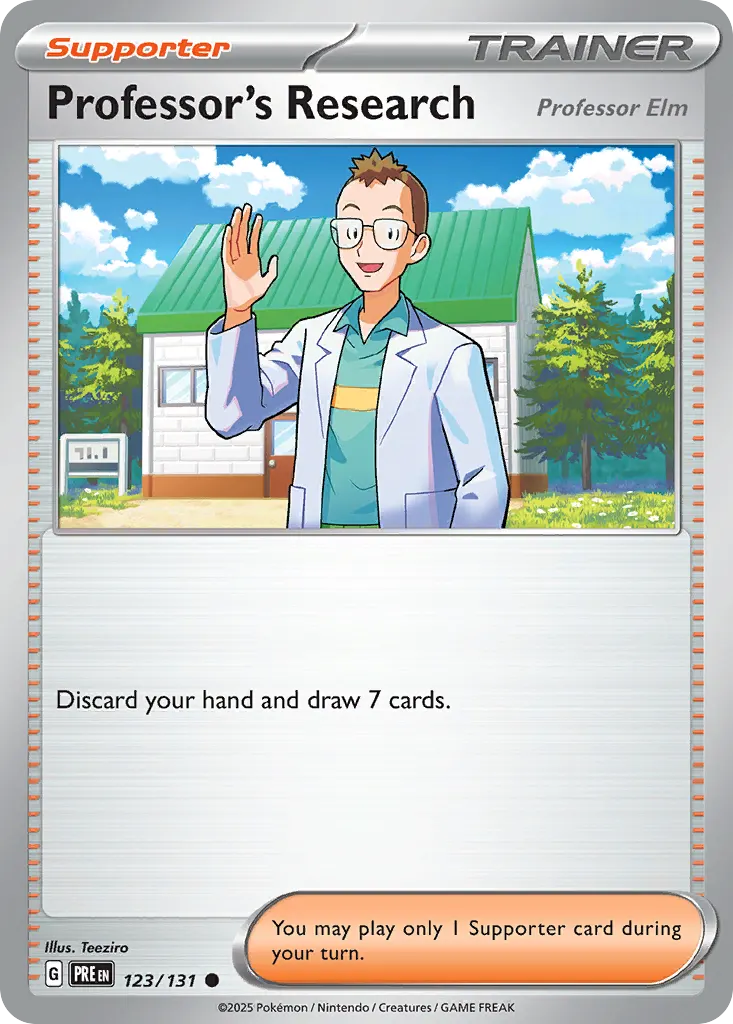 Professor's Research — Prismatic Evolutions 123 Pokémon card