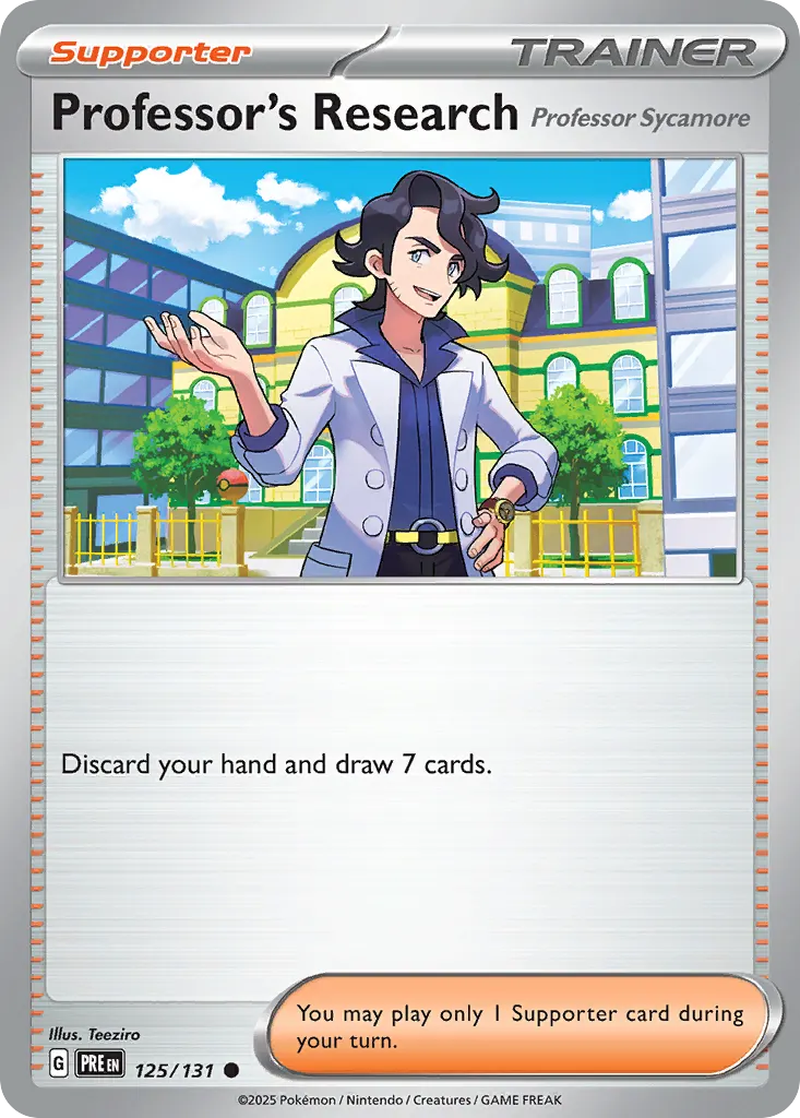 Professor's Research — Prismatic Evolutions 125 Pokémon card