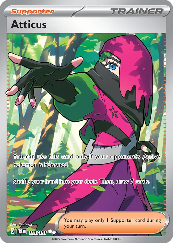 Atticus — Prismatic Evolutions 133 Pokémon card