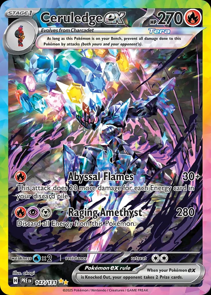 Ceruledge ex — Prismatic Evolutions 147 Pokémon card