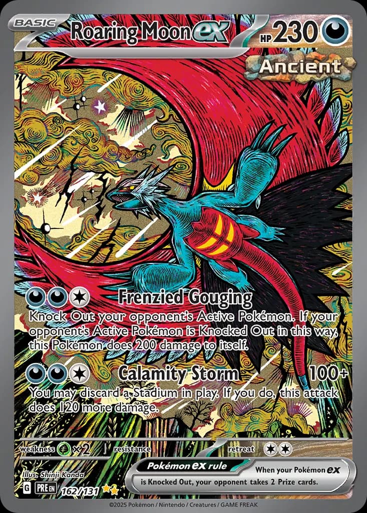 Roaring Moon ex — Prismatic Evolutions 162 Pokémon card