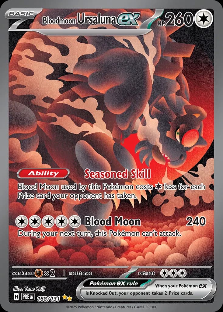 Bloodmoon Ursaluna ex — Prismatic Evolutions 168 Pokémon card