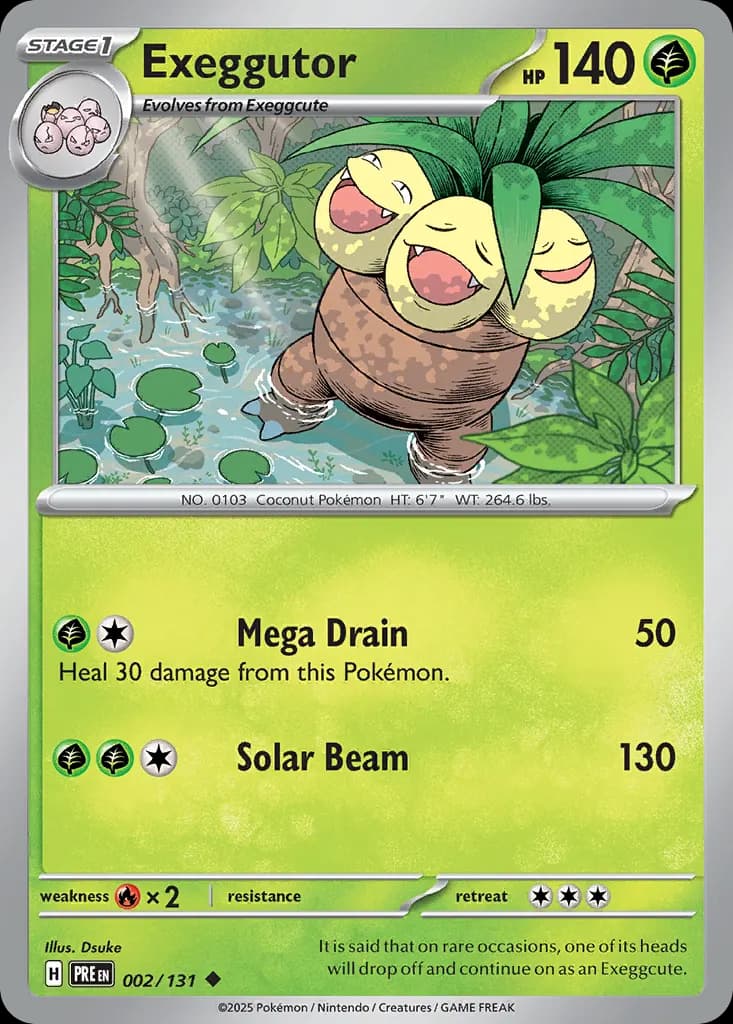 Exeggutor — Prismatic Evolutions 2 Pokémon card