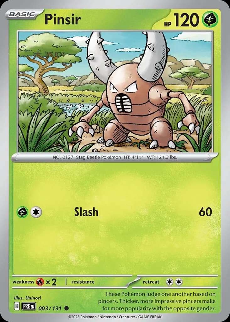 Pinsir — Prismatic Evolutions 3 Pokémon card